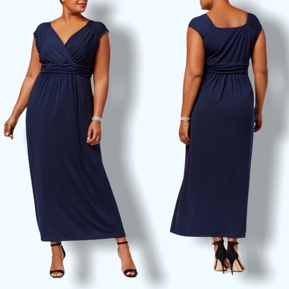 NWT NY Collection Navy Dress Sz 2X - Picture 1 of 9